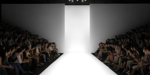 Picture of fashion show ramp with audience sitting beside